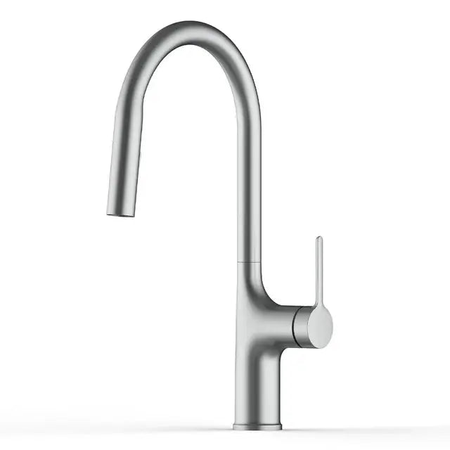Brass Deck - Mounted Kitchen Faucet Pull - Out Single Handle and Dual Function - Kitchen Faucet Pull - OutBathroomLux