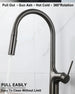 Brass Deck - Mounted Kitchen Faucet Pull - Out Single Handle and Dual Function - Kitchen Faucet Pull - OutBathroomLux