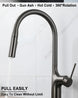 Brass Deck - Mounted Kitchen Faucet Pull - Out Single Handle and Dual Function - Kitchen Faucet Pull - OutBathroomLux
