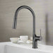 Brass Deck - Mounted Kitchen Faucet Pull - Out Single Handle and Dual Function - Kitchen Faucet Pull - OutBathroomLux