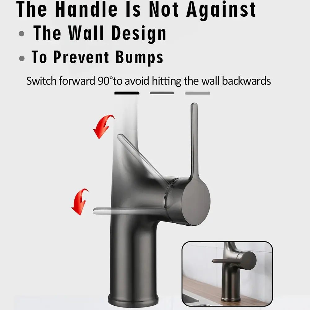 Brass Deck - Mounted Kitchen Faucet Pull - Out Single Handle and Dual Function - Kitchen Faucet Pull - OutBathroomLux