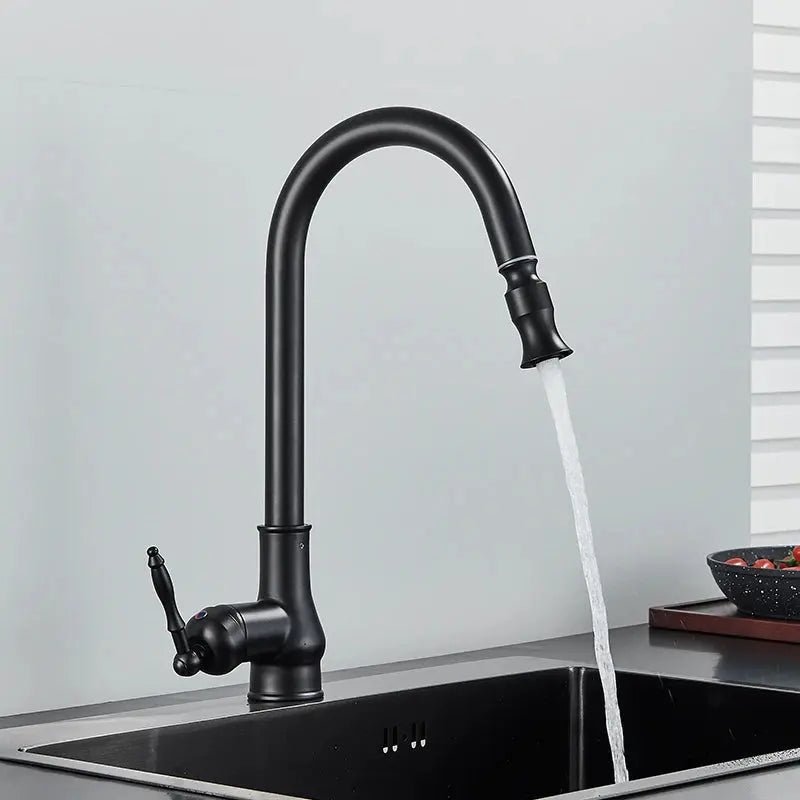 Brass Kitchen Tap – Sensor Mode, Single Handle Hot & Cold, Pull - Out Spout - Touchless Brass Kitchen Tap – Sensor ModeBathroomLux