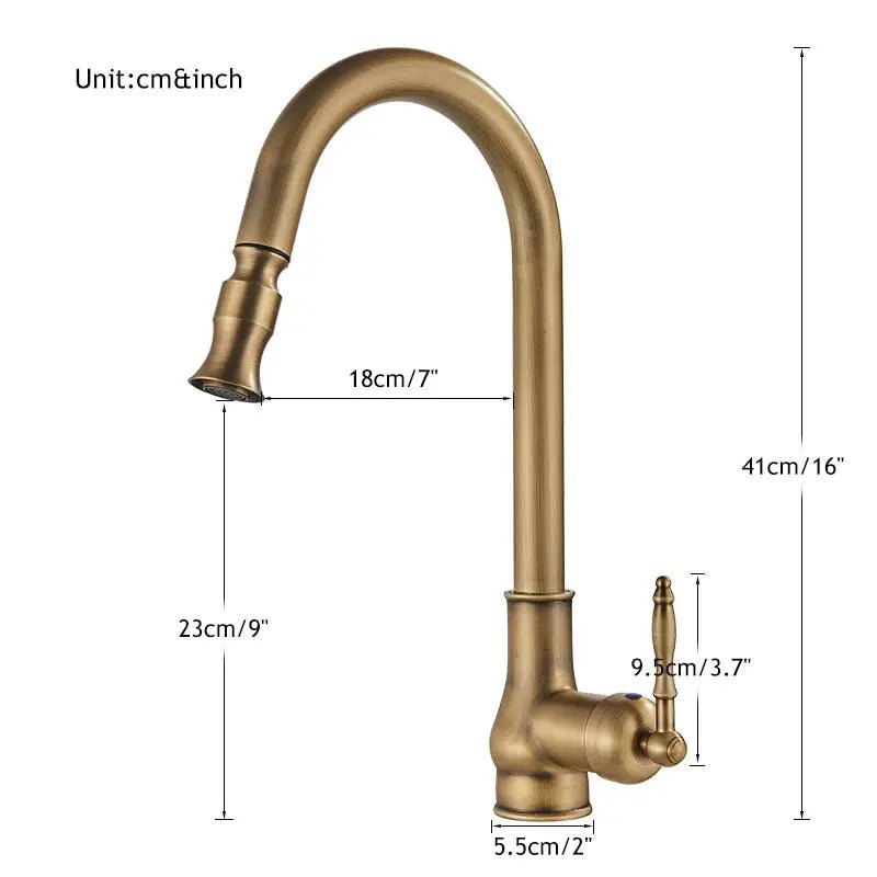 Brass Kitchen Tap – Sensor Mode, Single Handle Hot & Cold, Pull - Out Spout - Touchless Brass Kitchen Tap – Sensor ModeBathroomLux