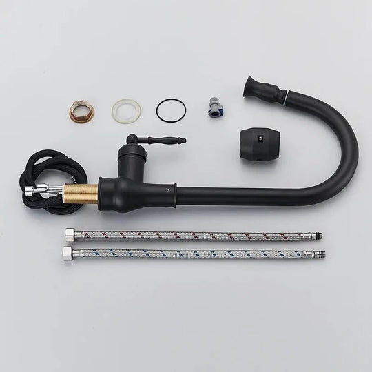 Brass Kitchen Tap – Sensor Mode, Single Handle Hot & Cold, Pull - Out Spout - Touchless Brass Kitchen Tap – Sensor ModeBathroomLux