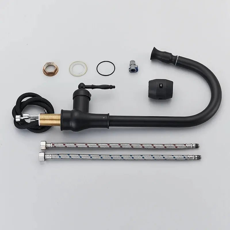 Brass Kitchen Tap – Sensor Mode, Single Handle Hot & Cold, Pull - Out Spout - Touchless Brass Kitchen Tap – Sensor ModeBathroomLux