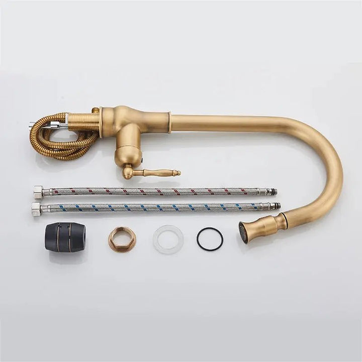 Brass Kitchen Tap – Sensor Mode, Single Handle Hot & Cold, Pull - Out Spout - Touchless Brass Kitchen Tap – Sensor ModeBathroomLux