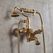 Brass Long Handle Carved Antique Telephone Shower Set - Bathtub & Shower FaucetsBathroomLux