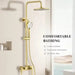 Brass Rainfall Shower System – Wall Mounted with Mixer & Handheld - bathtub shower faucetsBathroomLux