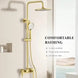 Brass Rainfall Shower System – Wall Mounted with Mixer & Handheld - bathtub shower faucetsBathroomLux