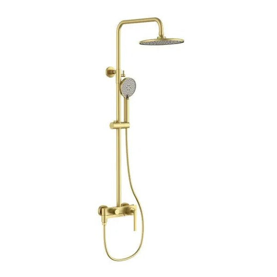 Brass Rainfall Shower System – Wall Mounted with Mixer & Handheld - bathtub shower faucetsBathroomLux