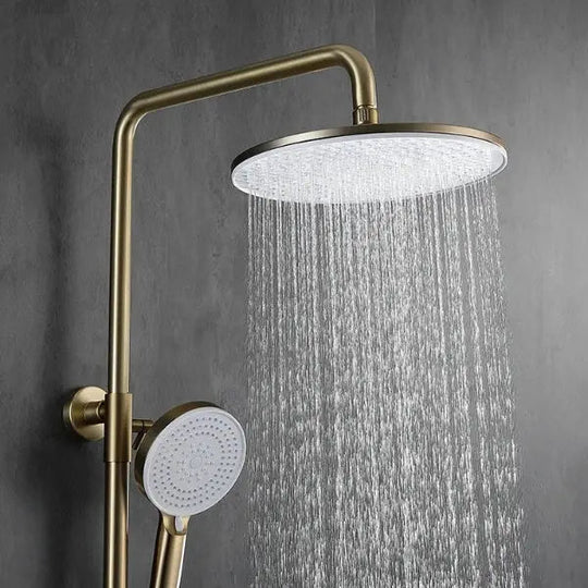 Brass Rainfall Shower System – Wall Mounted with Mixer & Handheld - bathtub shower faucetsBathroomLux