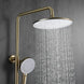 Brass Rainfall Shower System – Wall Mounted with Mixer & Handheld - bathtub shower faucetsBathroomLux