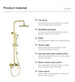 Brass Rainfall Shower System – Wall Mounted with Mixer & Handheld - bathtub shower faucetsBathroomLux