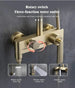 Brass Rainfall Shower System – Wall Mounted with Mixer & Handheld - bathtub shower faucetsBathroomLux