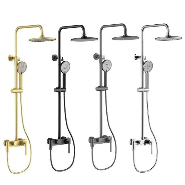 Brass Rainfall Shower System – Wall Mounted with Mixer & Handheld - bathtub shower faucetsBathroomLux