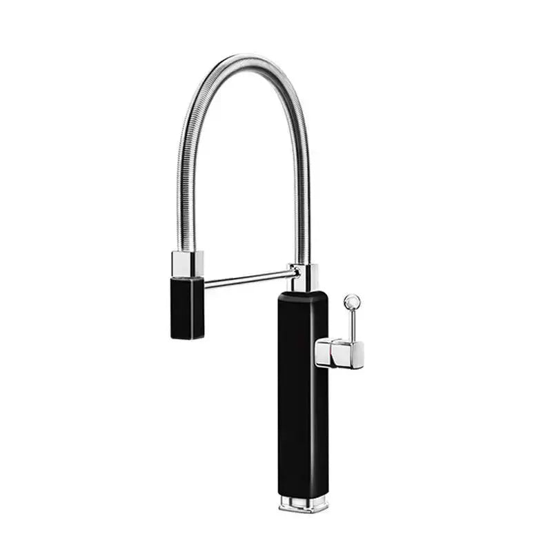 Brass Vintage Style Pull - Down Kitchen Faucet with Rotating Extendable Sprayer - Copper Vintage Style Pull - Down Kitchen FaucetBathroomLux