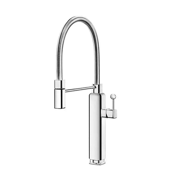 Brass Vintage Style Pull - Down Kitchen Faucet with Rotating Extendable Sprayer - Copper Vintage Style Pull - Down Kitchen FaucetBathroomLux