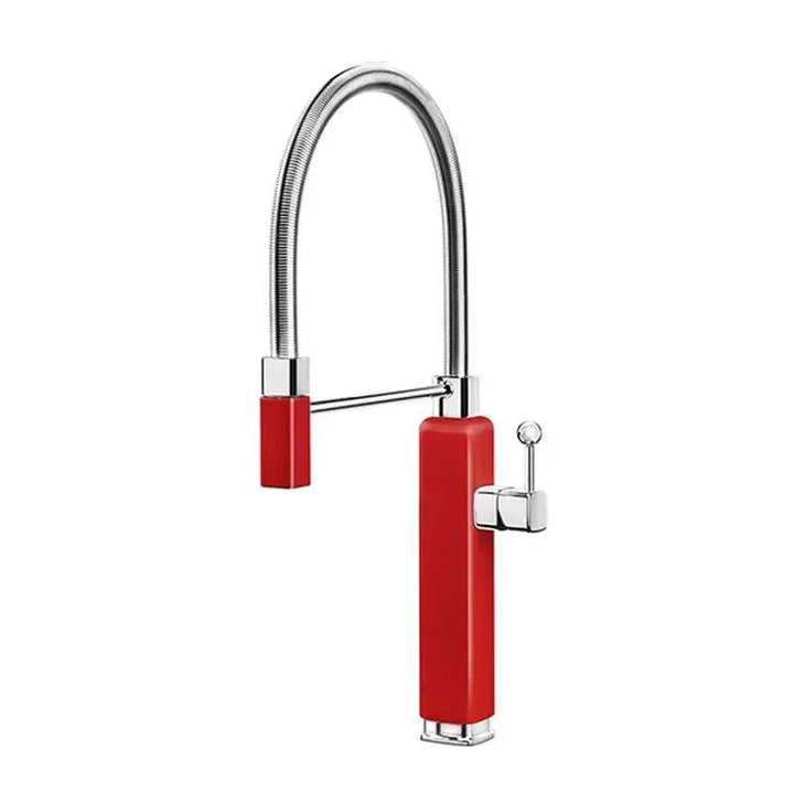 Brass Vintage Style Pull - Down Kitchen Faucet with Rotating Extendable Sprayer - Copper Vintage Style Pull - Down Kitchen FaucetBathroomLux
