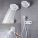 Brass White Concealed Rainfall Shower Set – Shower Mixer - Concealed Rain Shower SystemBathroomLux