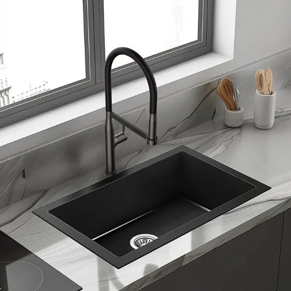 Brushed Brass Gun Grey Kitchen Mixer Tap – Pull Out Modern Sink Faucet - 2 - Way Smart Touch Pull Down Kitchen FaucetBathroomLux
