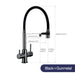 Brushed Gold 3 - Way Kitchen Faucet with Pull - Out Spray Filtered Water Mixer Tap - 3 Ways Kitchen Pull OutBathroomLux