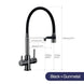 Brushed Gold 3 - Way Kitchen Faucet with Pull - Out Spray Filtered Water Mixer Tap - 3 Ways Kitchen Pull OutBathroomLux