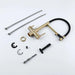Brushed Gold 3 - Way Kitchen Faucet with Pull - Out Spray Filtered Water Mixer Tap - 3 Ways Kitchen Pull OutBathroomLux