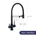 Brushed Gold 3 - Way Kitchen Faucet with Pull - Out Spray Filtered Water Mixer Tap - 3 Ways Kitchen Pull OutBathroomLux