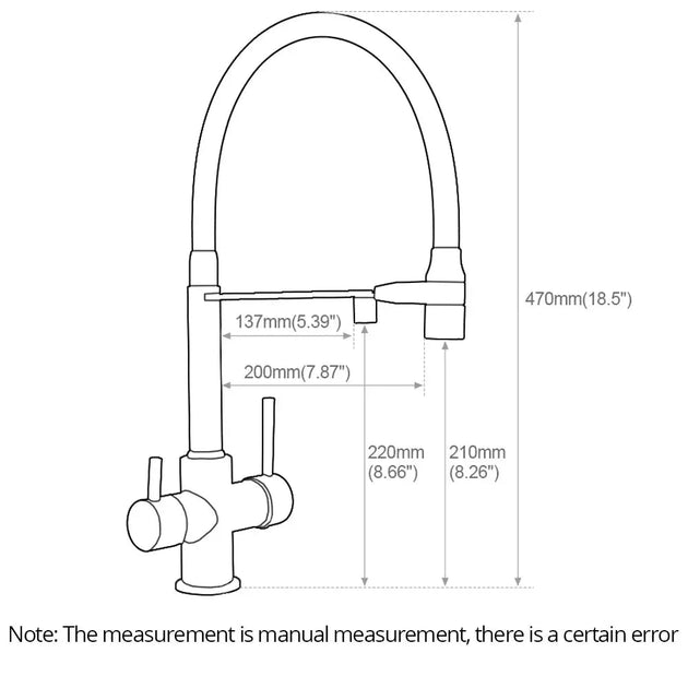 Brushed Gold 3 - Way Kitchen Faucet with Pull - Out Spray Filtered Water Mixer Tap - 3 Ways Kitchen Pull OutBathroomLux