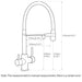 Brushed Gold 3 - Way Kitchen Faucet with Pull - Out Spray Filtered Water Mixer Tap - 3 Ways Kitchen Pull OutBathroomLux