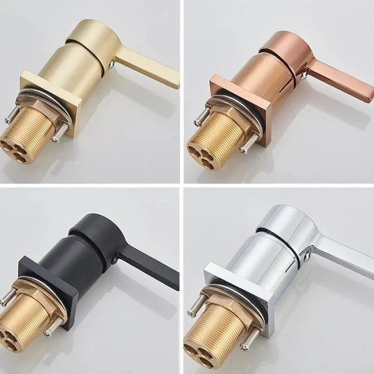 Brushed Gold Basin Bathroom faucet Single Handle Deck Mounted Mixer Tap - Deck Mounted Mixer TapBathroomLux