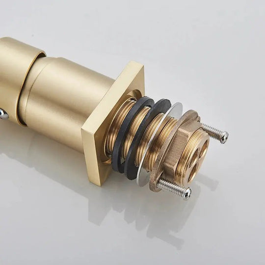 Brushed Gold Basin Bathroom faucet Single Handle Deck Mounted Mixer Tap - Deck Mounted Mixer TapBathroomLux