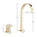 Brushed Gold Basin Bathroom faucet Single Handle Deck Mounted Mixer Tap - Deck Mounted Mixer TapBathroomLux