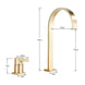 Brushed Gold Basin Bathroom faucet Single Handle Deck Mounted Mixer Tap - Deck Mounted Mixer TapBathroomLux