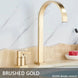 Brushed Gold Basin Bathroom faucet Single Handle Deck Mounted Mixer Tap - Deck Mounted Mixer TapBathroomLux