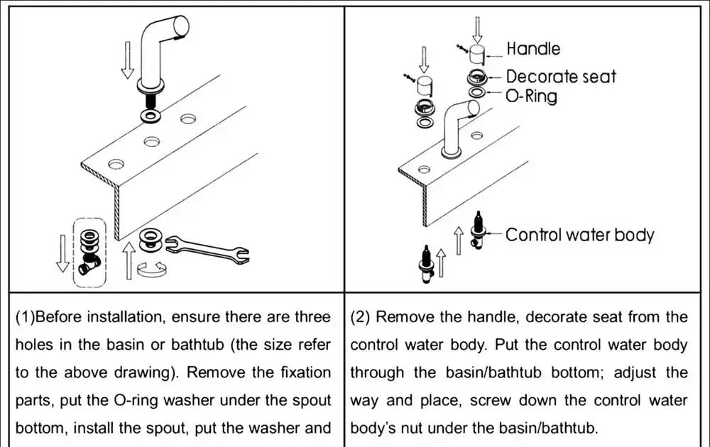 Brushed Gold Basin Bathroom faucet Single Handle Deck Mounted Mixer Tap - Deck Mounted Mixer TapBathroomLux