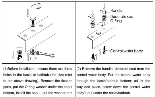 Brushed Gold Basin Bathroom faucet Single Handle Deck Mounted Mixer Tap - Deck Mounted Mixer TapBathroomLux