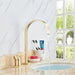 Brushed Gold Basin Bathroom faucet Single Handle Deck Mounted Mixer Tap - Deck Mounted Mixer TapBathroomLux