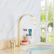 Brushed Gold Basin Bathroom faucet Single Handle Deck Mounted Mixer Tap - Deck Mounted Mixer TapBathroomLux