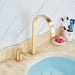Brushed Gold Basin Bathroom faucet Single Handle Deck Mounted Mixer Tap - Deck Mounted Mixer TapBathroomLux