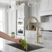Brushed Gold Kitchen Faucet Pull - Out Single Handle Tap - brushed gold kitchen faucet.BathroomLux