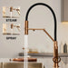 Brushed Gold Pull Down Kitchen Filter Faucet – Solid Brass Mixer Tap - kitchenBathroomLux