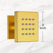 Brushed Gold Rainfall Shower Head With Handheld and Body Jets Thermostatic - 3 - Function Exposed Shower SystemBathroomLux