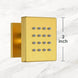 Brushed Gold Rainfall Shower Head With Handheld and Body Jets Thermostatic - 3 - Function Exposed Shower SystemBathroomLux