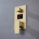 Brushed Gold Wall - Mounted Rainfall Shower Set with LED Digital Display - Brushed Gold Rainfall Shower SetBathroomLux