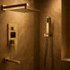 Brushed Gold Wall - Mounted Rainfall Shower Set with LED Digital Display - Brushed Gold Rainfall Shower SetBathroomLux