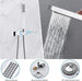 Brushed Nickel Wall Mounted Shower Faucet Set with Rain Shower Head - Rain Shower HeadBathroomLux