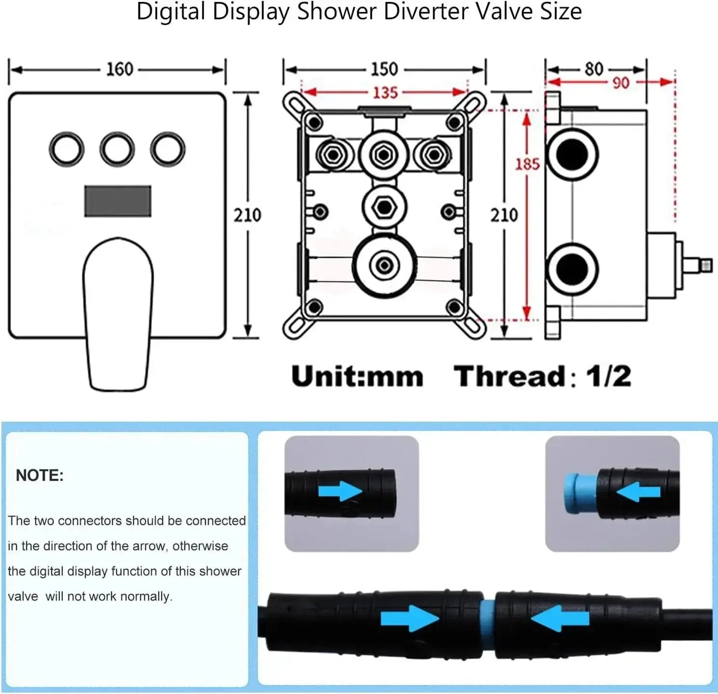 Brushed Nickel Wall Mounted Shower Faucet Set with Rain Shower Head - Rain Shower HeadBathroomLux