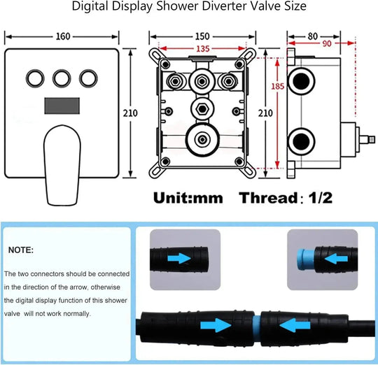 Brushed Nickel Wall Mounted Shower Faucet Set with Rain Shower Head - Rain Shower HeadBathroomLux