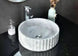 Carrara White Marble Fluted Round Wash Basin – Custom Natural Stone Sink - Natural stone bathroom sinkBathroomLux